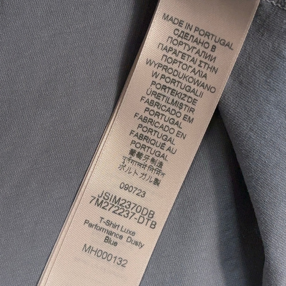 7 For All Mankind Luxe Performance T-Shirt Men's M Dusty Blue Stretch *Mark* - Picture 11 of 16